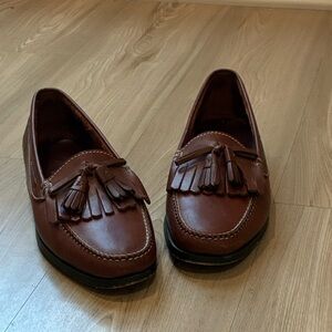 Cole Haan Brown Leather Tassel Loafers